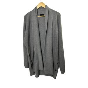 Cyrus Grey Open Cardigan Sweater with Button Sides Women's Size XL New $110